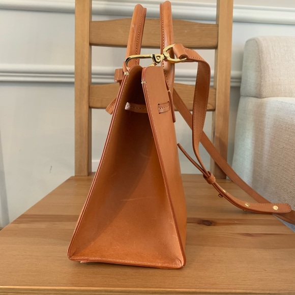 Mansur Gavriel Brown Leather Satchel - Picture 4 of 8